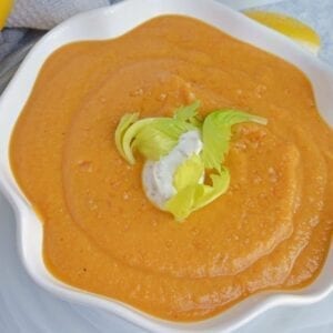 Red Lentil Soup is the best comfort food for a cold or rainy day. Packed full of vegetables and spices, this easy soup recipe is hearty enough for a meal. #lentilsouprecipes #redlentilrecipes www.savoryexperiments.com