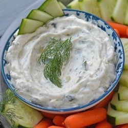 Close up of Garlic Tzatziki Sauce