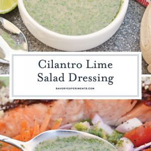 Cilantro Lime Dressing is an easy and delicious citrus dressing for salads, dipping sauces or even as a marinade! Spicy and sweet, it is no-cook and comes together in 5 minutes. #homemadesaladdressing www.savoryexperiments.com