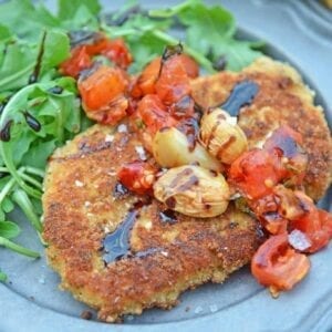 Chicken Parmesan with Roasted Tomatoes is an amazing way to make chicken parmesan because it comes with a savory roasted tomato sauce! #chickenparmesan #roastedtomatosauce www.savoryexperiments.com