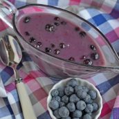 Homemade Blueberry Syrup is the perfect quick blueberry pancake syrup for pancakes and waffles. Uses a blueberry compote and comes together in 30 minutes! #blueberrysyrup #blueberrypancakesyrup www.savoryexperiments.com