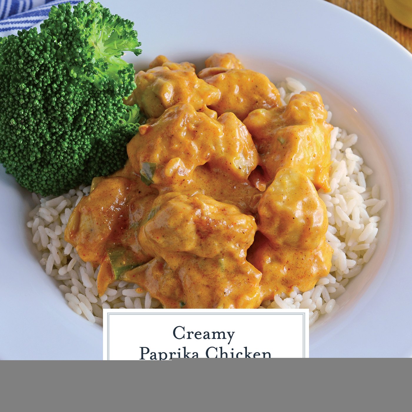 Creamy Paprika Chicken is a flavorful and easy family dinner. Crispy chicken in a creamy paprika sauce with garlic and scallions. #easychickenrecipes #paprikachicken www.savoryexperiments.com