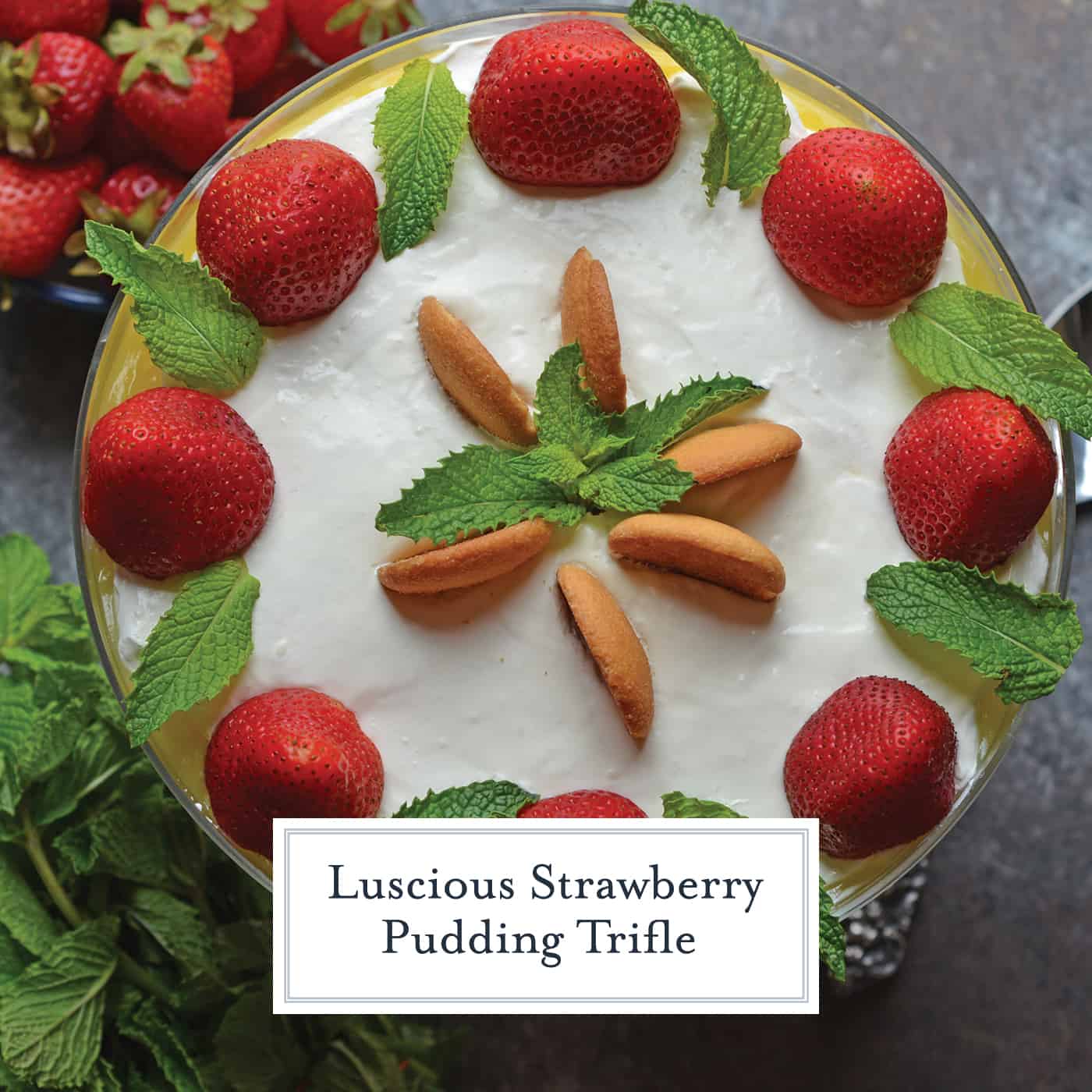 Strawberry Pudding Trifle dessert is just like classic banana pudding, but with strawberries. Layers of wafer, pudding, strawberry and cream cheese <a class=