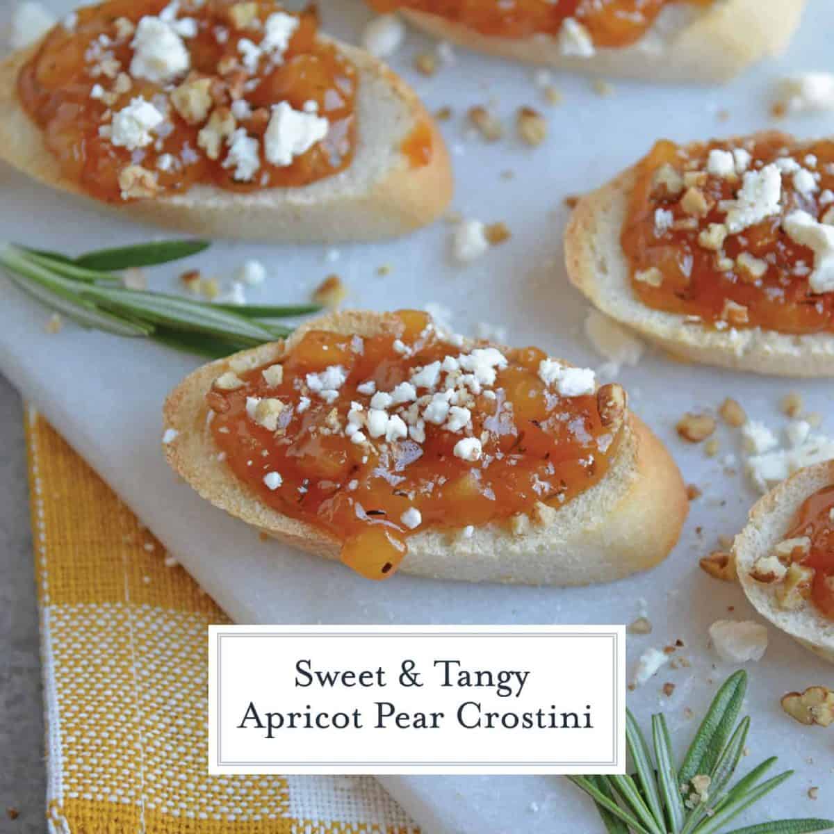 Apricot crostini 