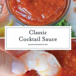 Collage of Classic Cocktail Sauce photos