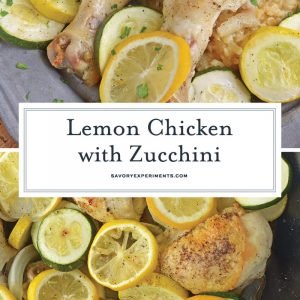 Lemon Chicken with Zucchini is a meal with classic, all-American flavors. Cast iron recipes are great since everything gets cooked in the same pan! #lemonchickenrecipe #castironrecipes www.savoryexperiments.com