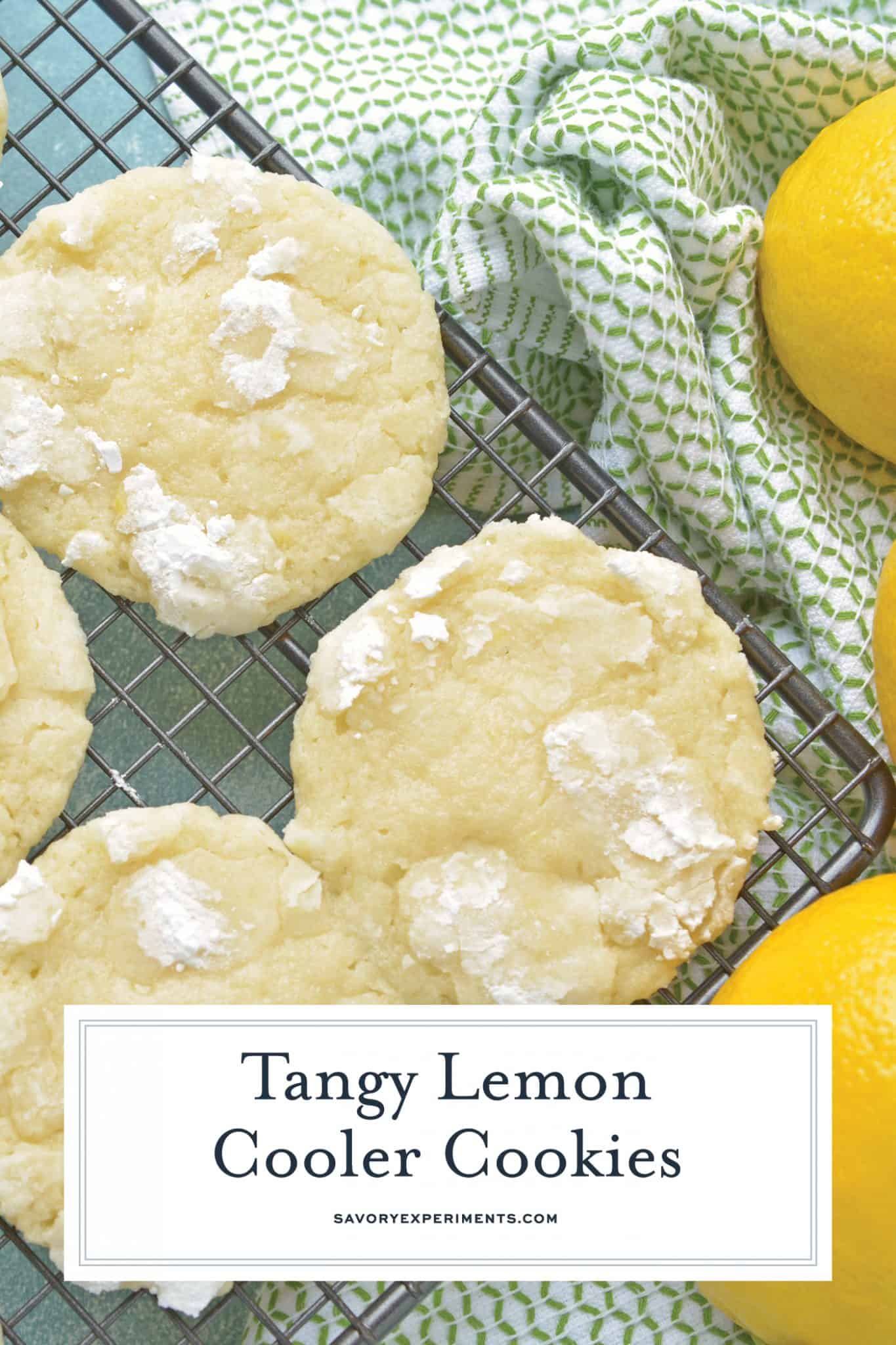 Lemon Cooler Cookies, also known as Sunshine Lemon Coolers, are a classic cookie recipe using fresh lemon and powdered sugar.Ā #lemoncoolercookies #lemoncoolers #lemoncookies www.savoryexperiments.com
