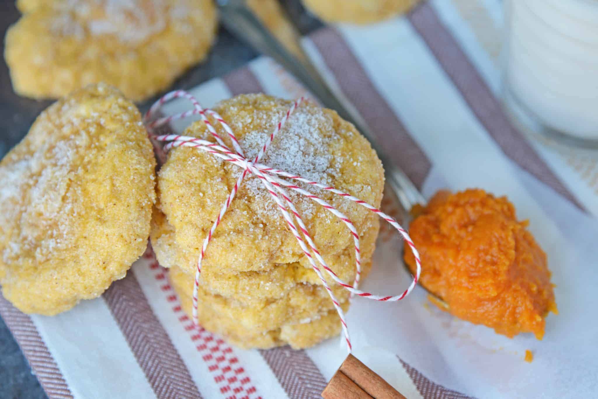 These pumpkin sugar cookies are an easy cookie recipe that can be completed in just under 35 minutes! The perfect cookie to help you celebrate the fall season. #pumpkinsugarcookies #sugarcookierecipes www.savoryexperiments.com