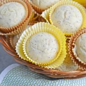 Lemon Poppy Seed Muffins are a quick and easy muffin recipe that can be made in 30 minutes. Carbonated lemon water is the secret ingredient to make them super fluffy! #lemonmuffins #lemonpoppyseedmuffinsrecipe www.savoryexperiments.com