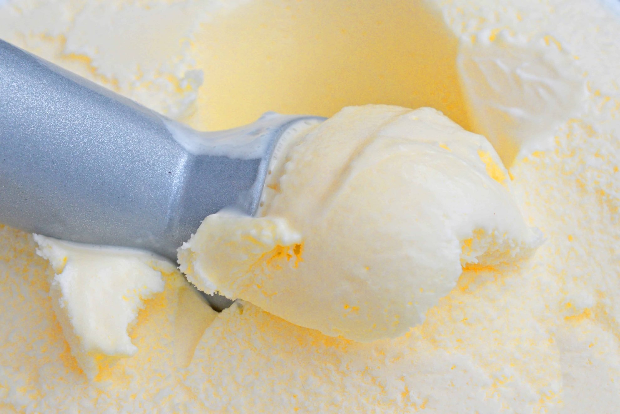 scooping butter ice cream 