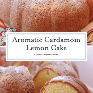 Cardamom Lemon Cake is a light cake and gently flavored. It pairs perfectly with tea, coffee or the grand finale to any meal. The perfect lemon bundt cake! #lemoncake #lemonbundtcake www.savoryexperiments.com