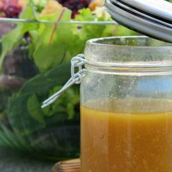 Close up of Non-Creamy Caesar Salad Dressing