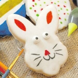 Watercolor Sugar Cookies can be made for any holiday, but I like them best for Easter. Easter Egg Cookies and Bunny Cookies are just so pretty with the soft glow of watercolor! #watercolorsugarcookies #sugarcookiecutouts #eastercookies www.savoryexperiments.com