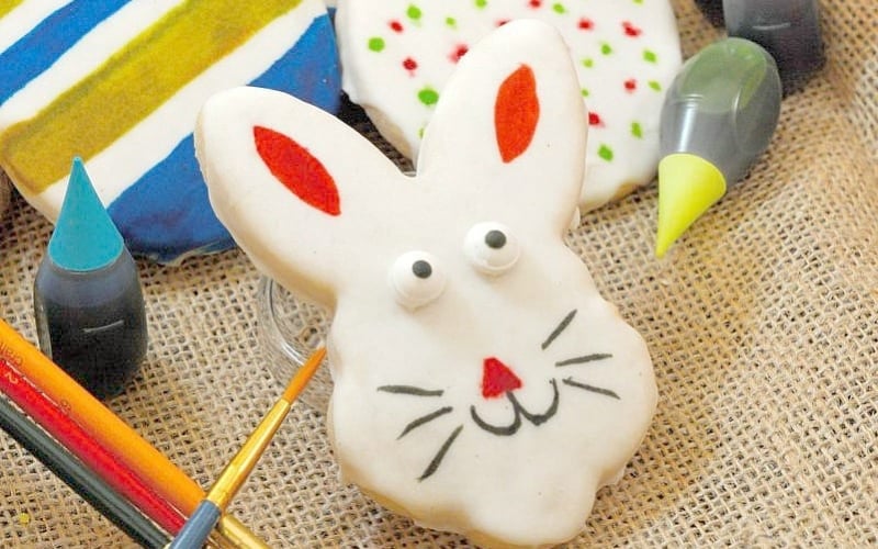 Watercolor Sugar Cookies can be made for any holiday, but I like them best for Easter. Easter Egg Cookies and Bunny Cookies are just so pretty with the soft glow of watercolor! #watercolorsugarcookies #sugarcookiecutouts #eastercookies www.savoryexperiments.com