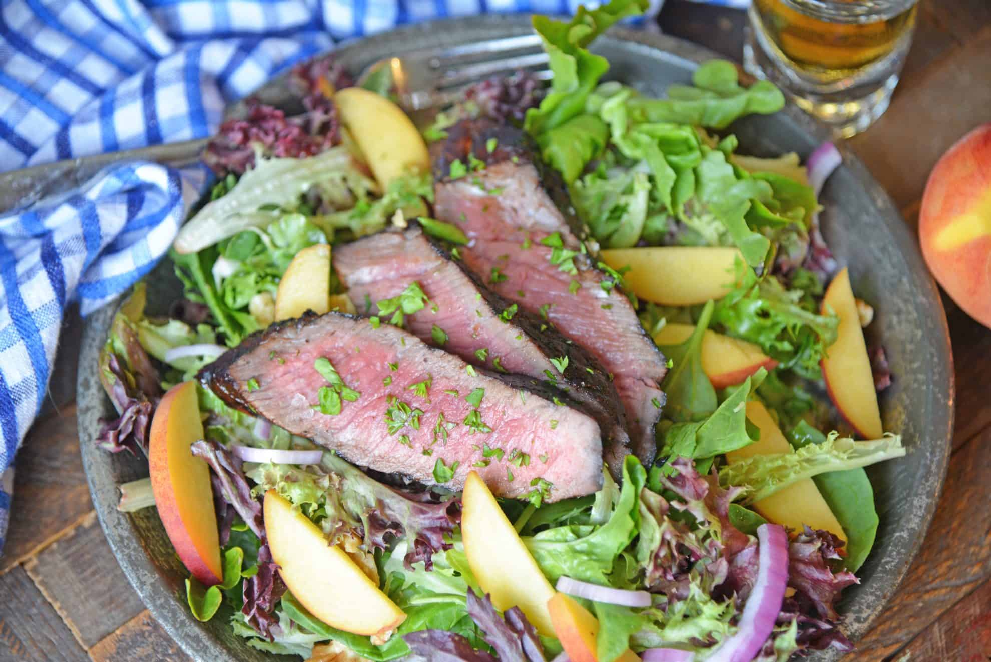 Steak and Peach Salad 