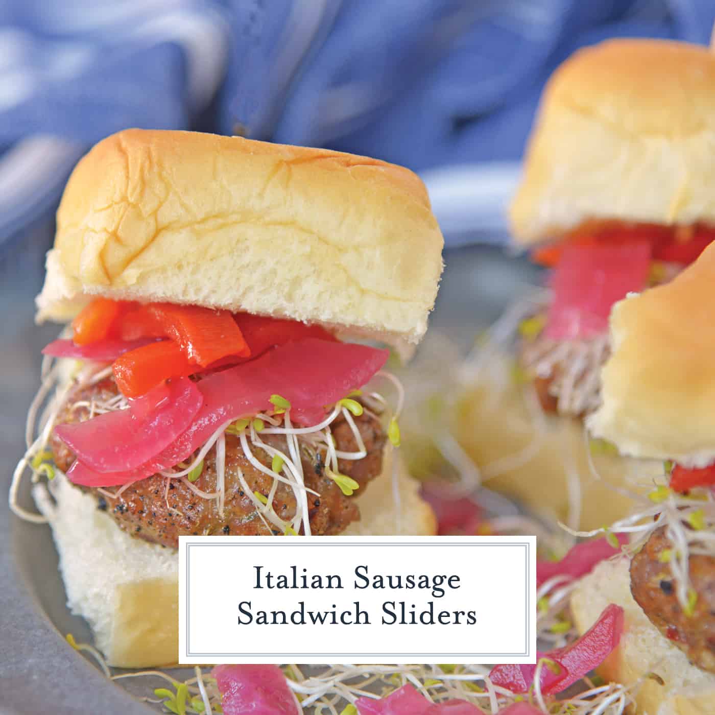 These Italian Sausage Sandwich Sliders are easy to prepare and even easier to eat. Featuring pork sausage and Hawaiian rolls, they are sure to impress.
