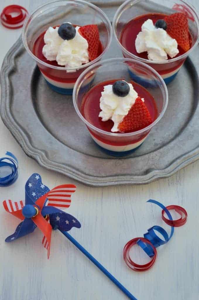Red White and Blue JELLO Cups  A Patriotic Treat Red White and Blue JELLO Cups  A Patriotic Treat