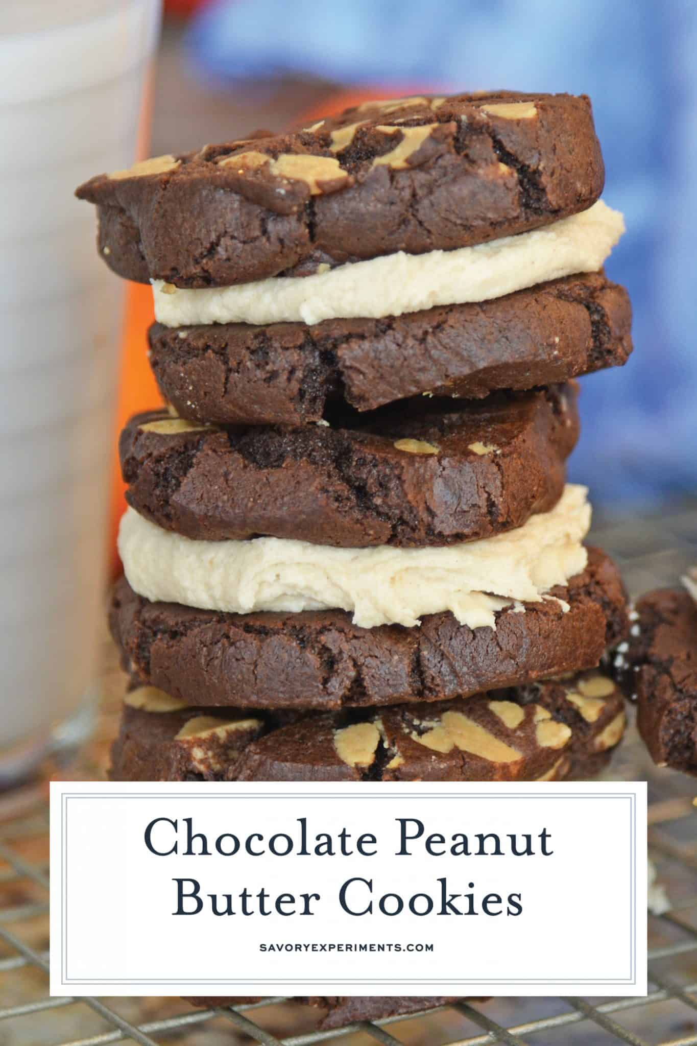 These Chocolate Peanut Butter Cookie Sandwiches are quite possibly the best cookie sandwich you will ever eat. Highly addictive: bake with caution! #chocolatepeanutbuttersandwichcookies #sandwichcookies #peanutbutter
www.savoryexperiments.com
