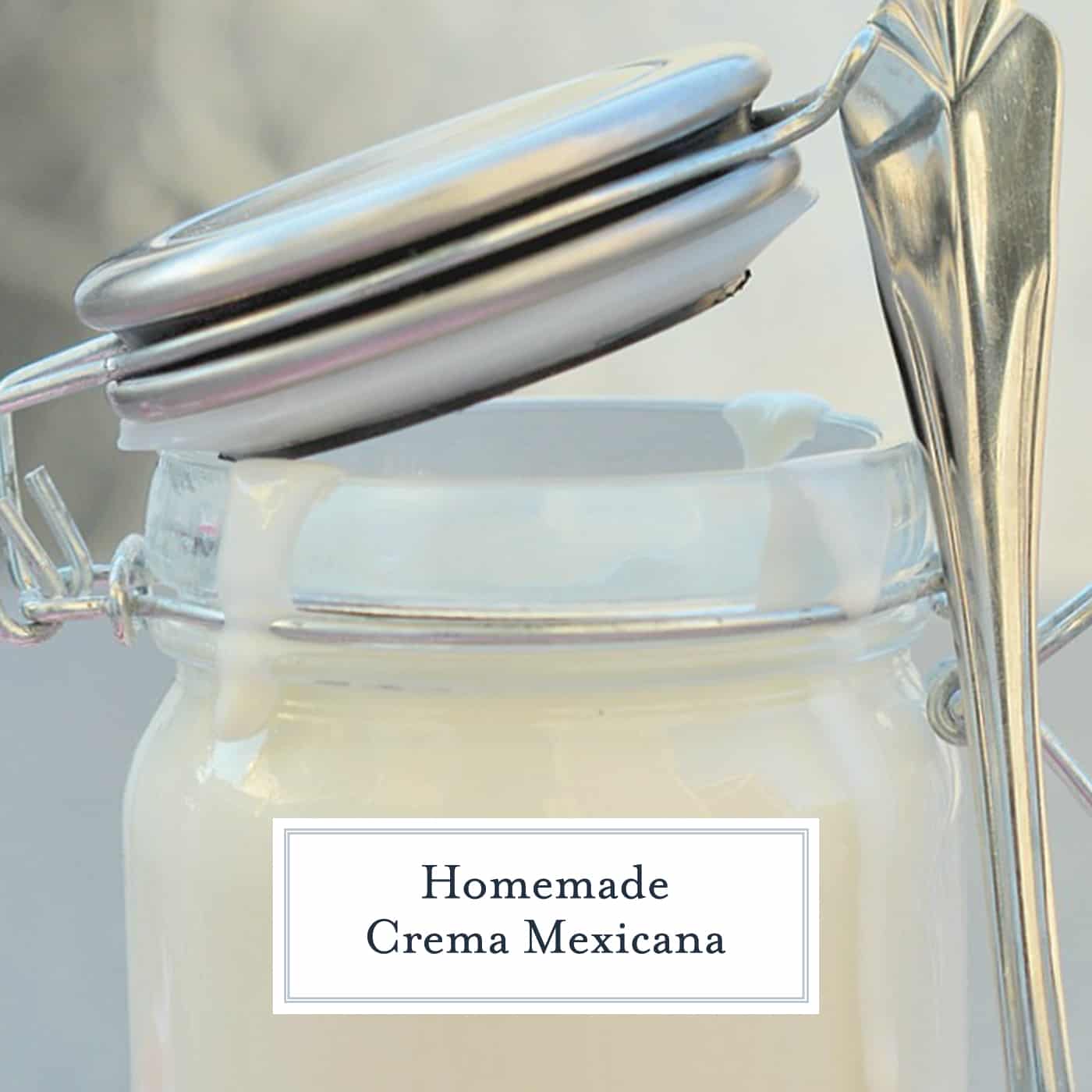 Homemade Crema Mexicana made with just a handful of ingredients you have in your pantry. Perfect for tacos, burritos, and Street Corn Salad! #crema #cremamexicana www.savoryexperiments.com