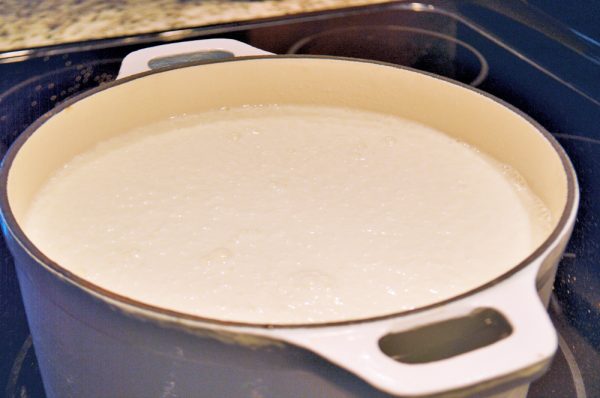 heating milk for mozzarella