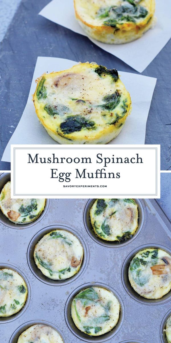 Mushroom Spinach Egg Muffins VIDEO Freezeable Breakfast Meal Prep