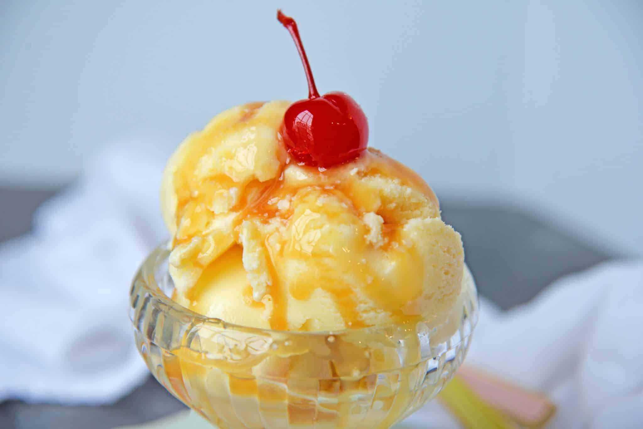 Salted Caramel Ice Cream is what salty sweet goodness dreams are made of! In just 35 minutes you can make your own homemade ice cream at home! #saltedcaramelicecream #homemadeicecream www.savoryexperiments.com