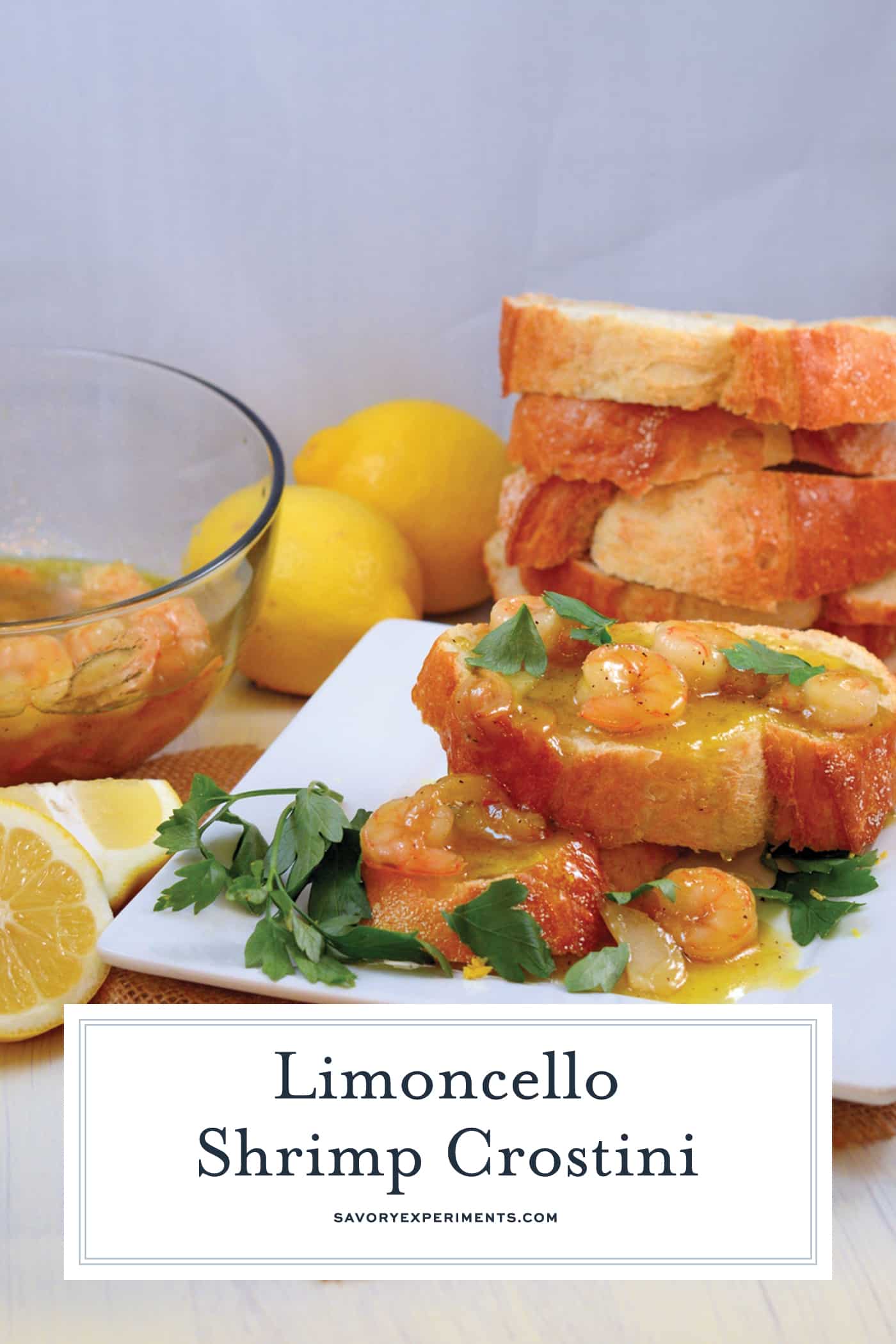Limoncello Shrimp Crostini Recipe - A Savory Shrimp Appetizer