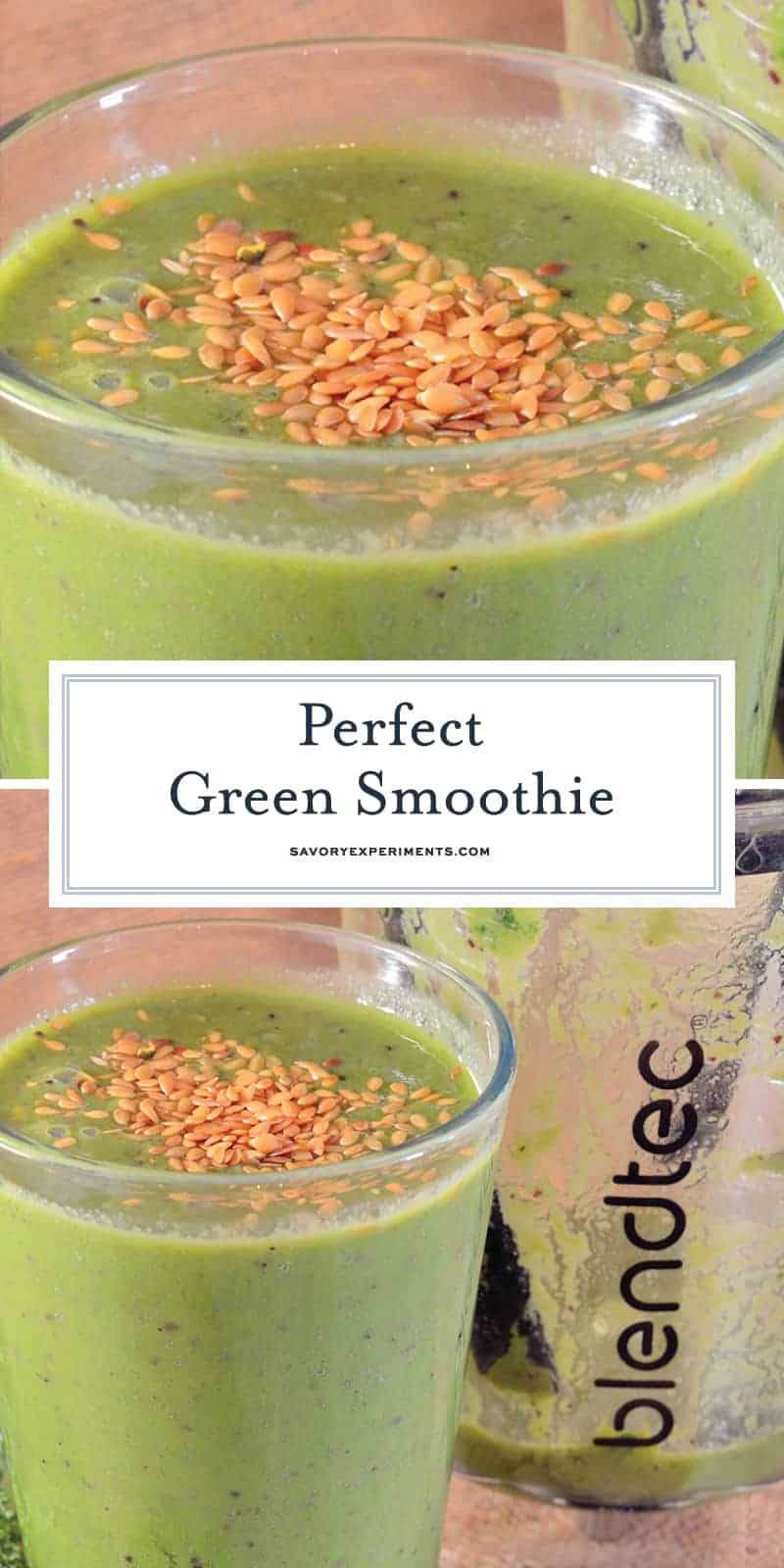 There are many ways to make a Green Smoothie, but here is the simple formula with my favorite blend! #greensmoothie #smoothierecipes www.savoryexperiments.com