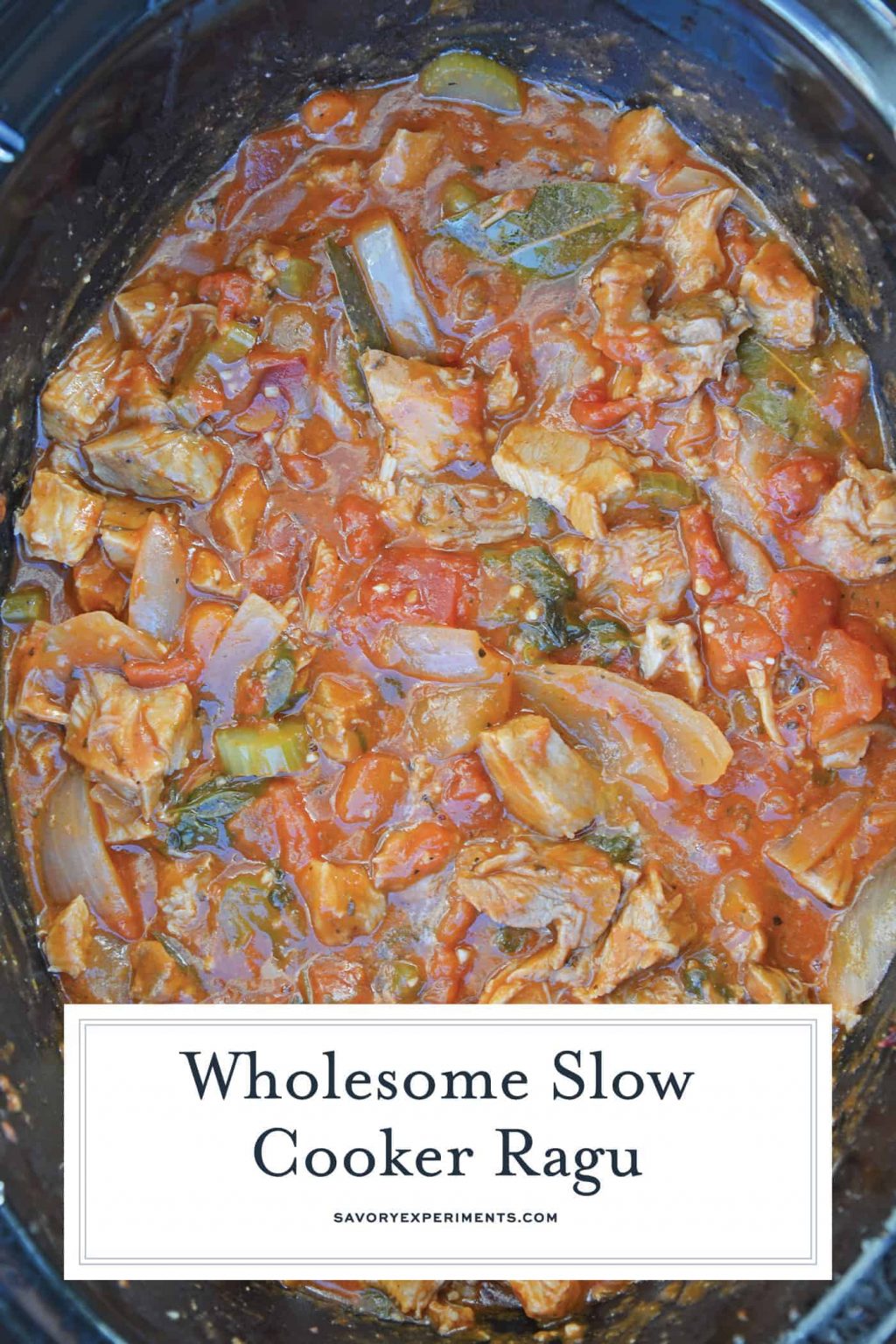 Slow Cooker Ragu Delicious Blend of Vegetables and Shredded Pork