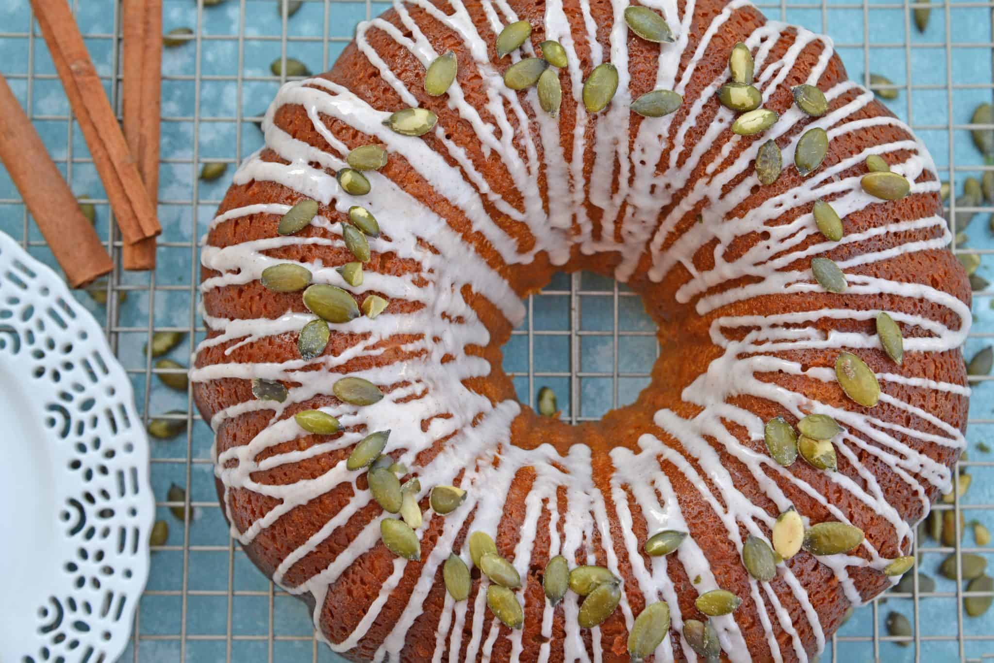 Copycat Starbucks Pumpkin Bread is a moist and flavorful pumpkin pound cake perfect for pairing with a pumpkin spice coffee! #pumpkinbread #pumpkinpoundcake www.savoryexperiments.com