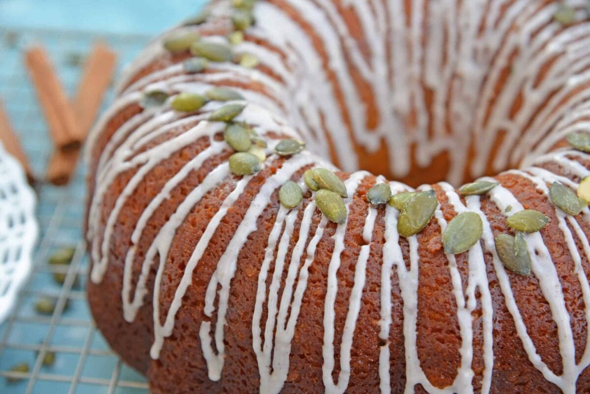 Copycat Starbucks Pumpkin Bread is a moist and flavorful pumpkin pound cake perfect for pairing with a pumpkin spice coffee! #pumpkinbread #pumpkinpoundcake www.savoryexperiments.com