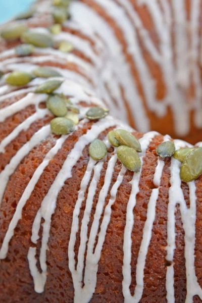 Copycat Starbucks Pumpkin Bread is a moist and flavorful pumpkin pound cake perfect for pairing with a pumpkin spice coffee! #pumpkinbread #pumpkinpoundcake www.savoryexperiments.com