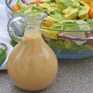 Roasted Jalapeno and Onion Dressing Recipe is a new way to jazz up your leafy greens or your favorite roasted or grilled vegetables. #jalapeno #saladdressing #caramelizedonion www.savoryexperiments.com