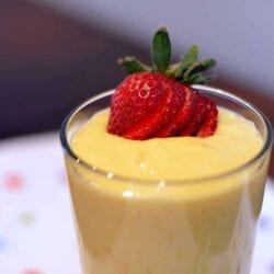 Mango Peach Smoothie Recipe- Only 5 ingredients and 2 minutes to a perfect day starting smoothie | #smoothie | www.savoryexperiments.com
