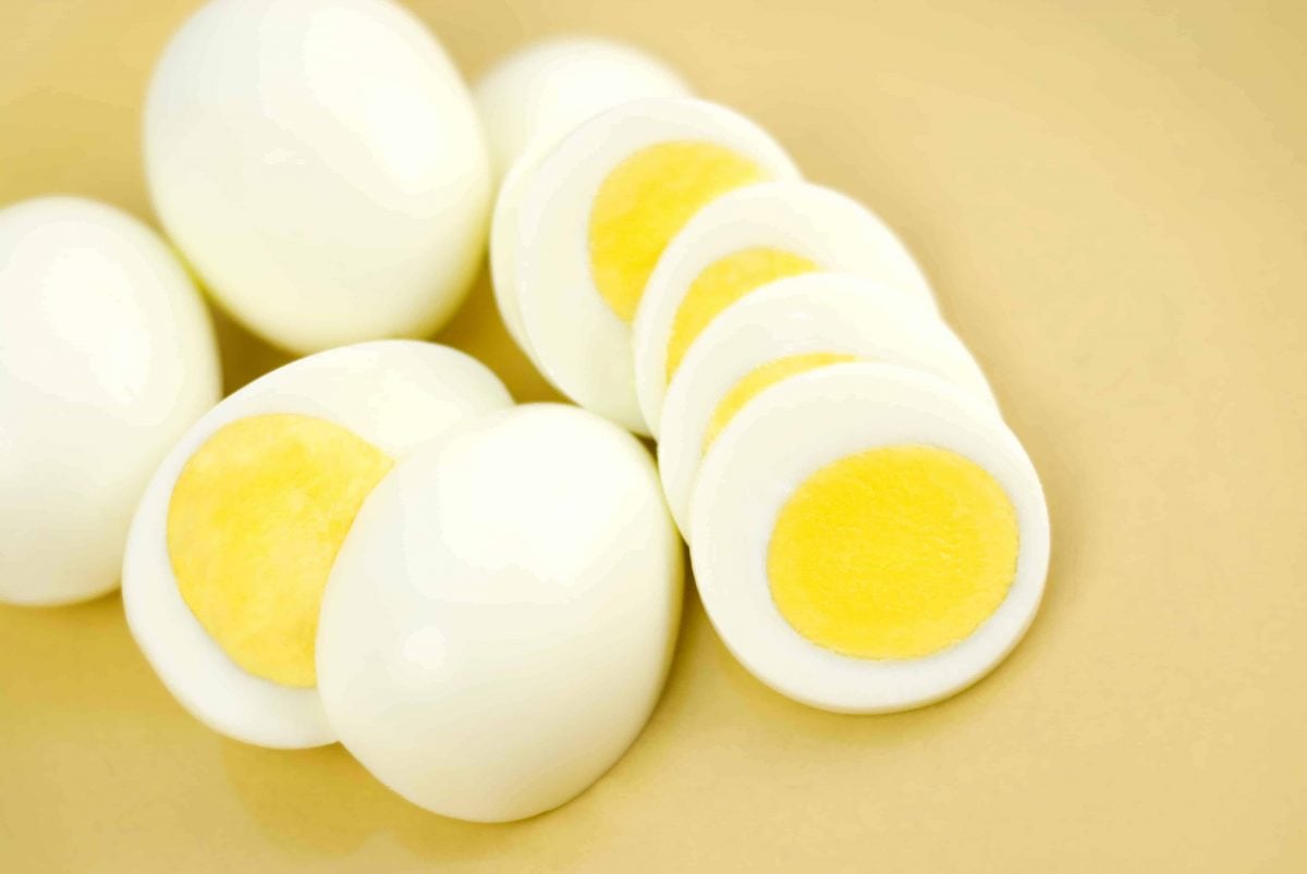 Perfect Hard Boiled Eggs sliced