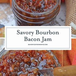 Collage of Bourbon Bacon Jam for Pinterest