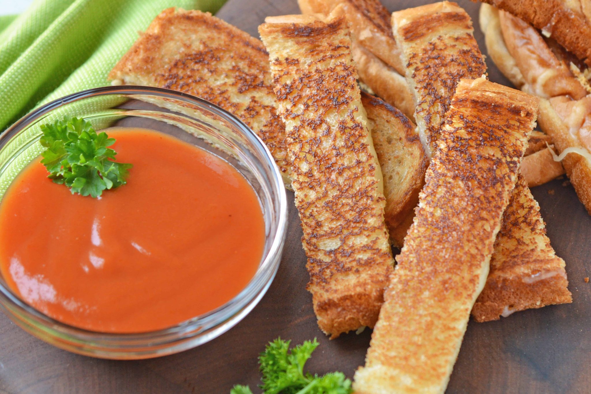 Grilled Cheese Sticks Three Cheeses with Tomato Jam