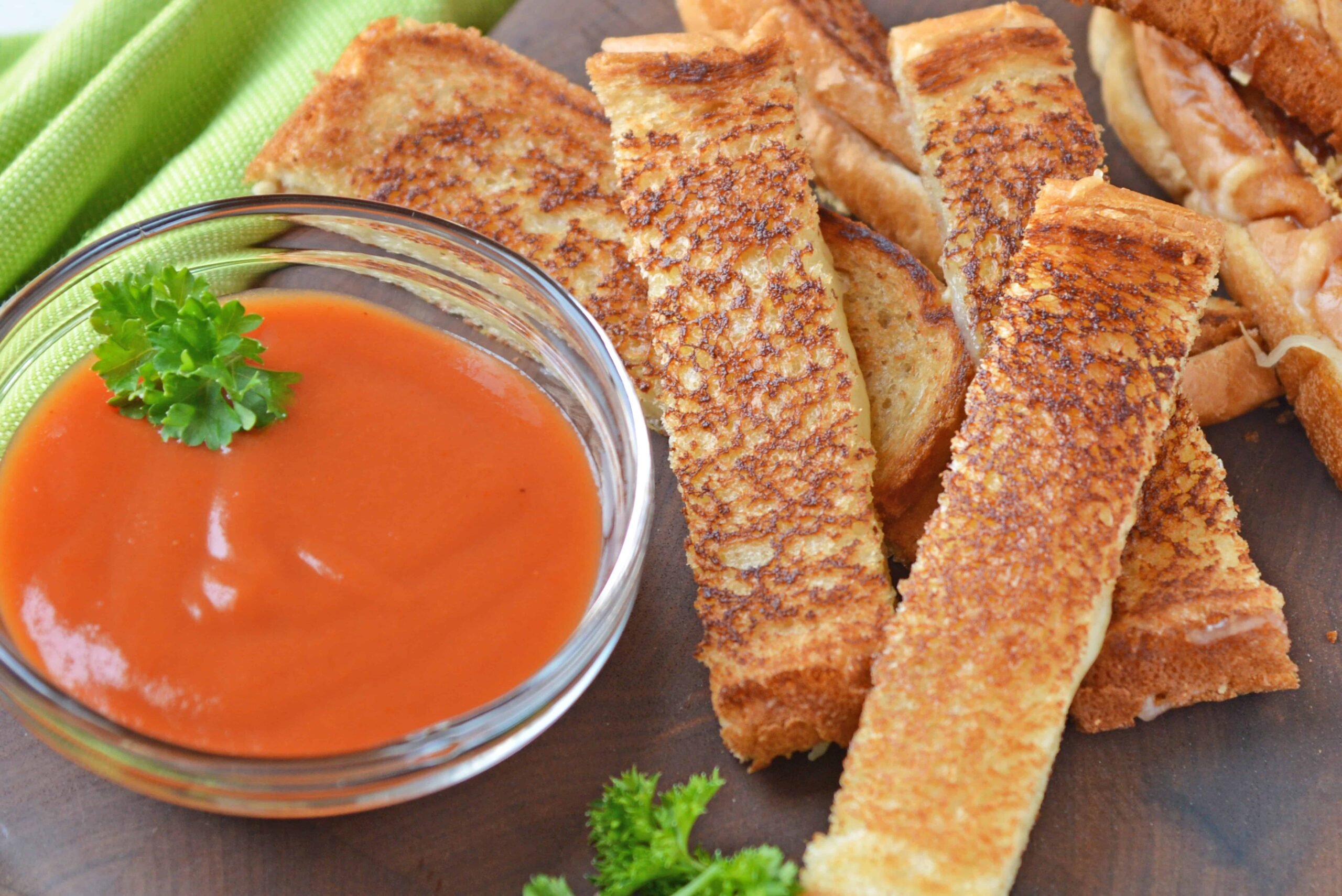 Grilled Cheese Sticks - Three Cheeses with Tomato Jam
