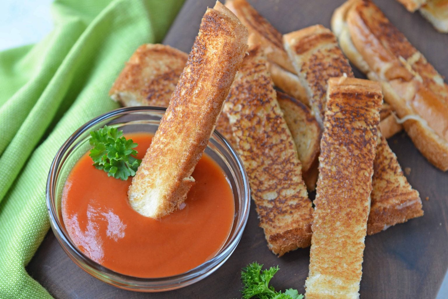Grilled Cheese Sticks Three Cheeses with Tomato Jam
