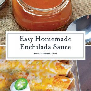 Collage of Easy Homemade Enchilada Sauce photos