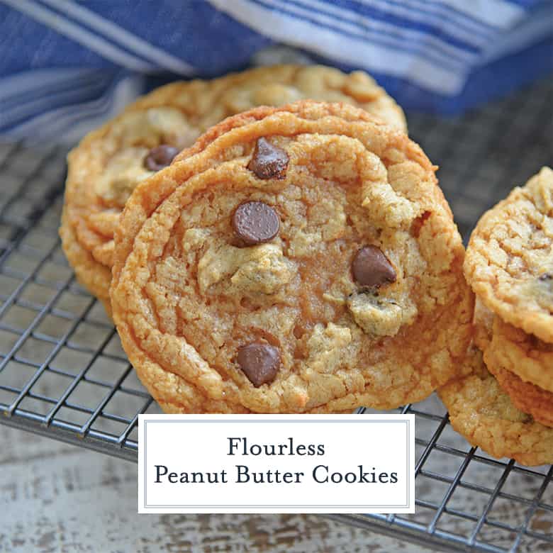 flourless peanut butter cookies with chocolate chips 