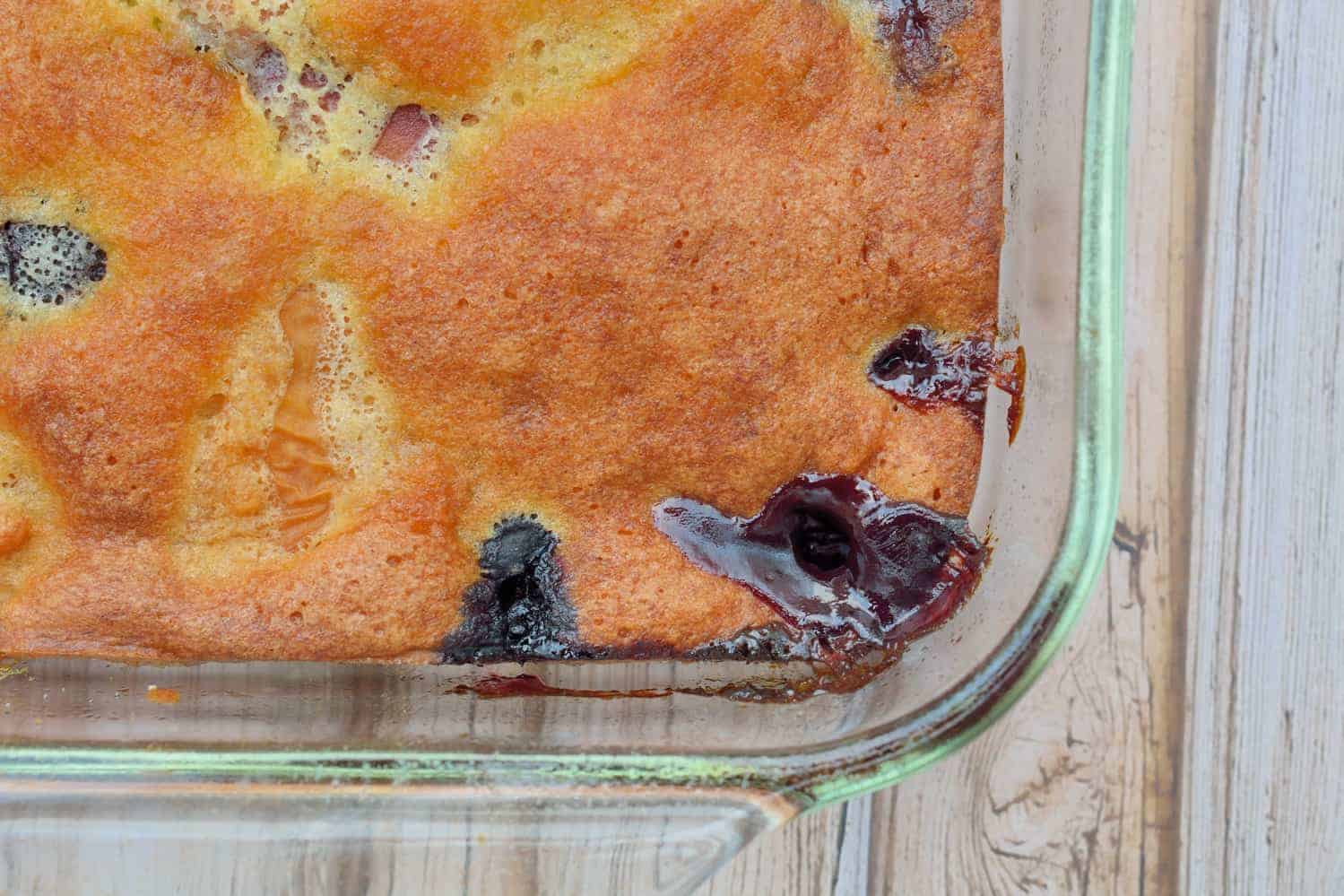 Peach and Cherry Cobbler Recipe is an essential summer dessert packed with fresh peaches and cherries and an almond breading. www.savoryexperiments.com