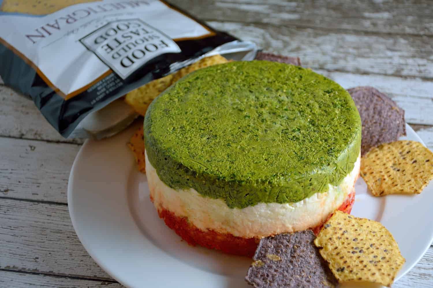 Two Pesto Ricotta Dip Make Ahead Dip to Serve with Chips!