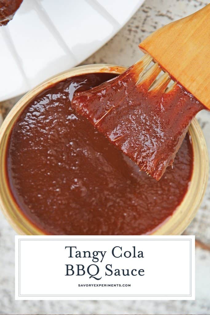 coca cola bbq sauce on a basting brush in a bowl 
