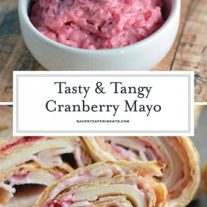 If you like mayonnaise, you will LOVE my Cranberry Mayo. Slightly sweet and just a touch tart, it adds a new dimension to any sandwich. #cranberrymayo #cranberrysauce #cranberryrelish www.savoryexperiments.com