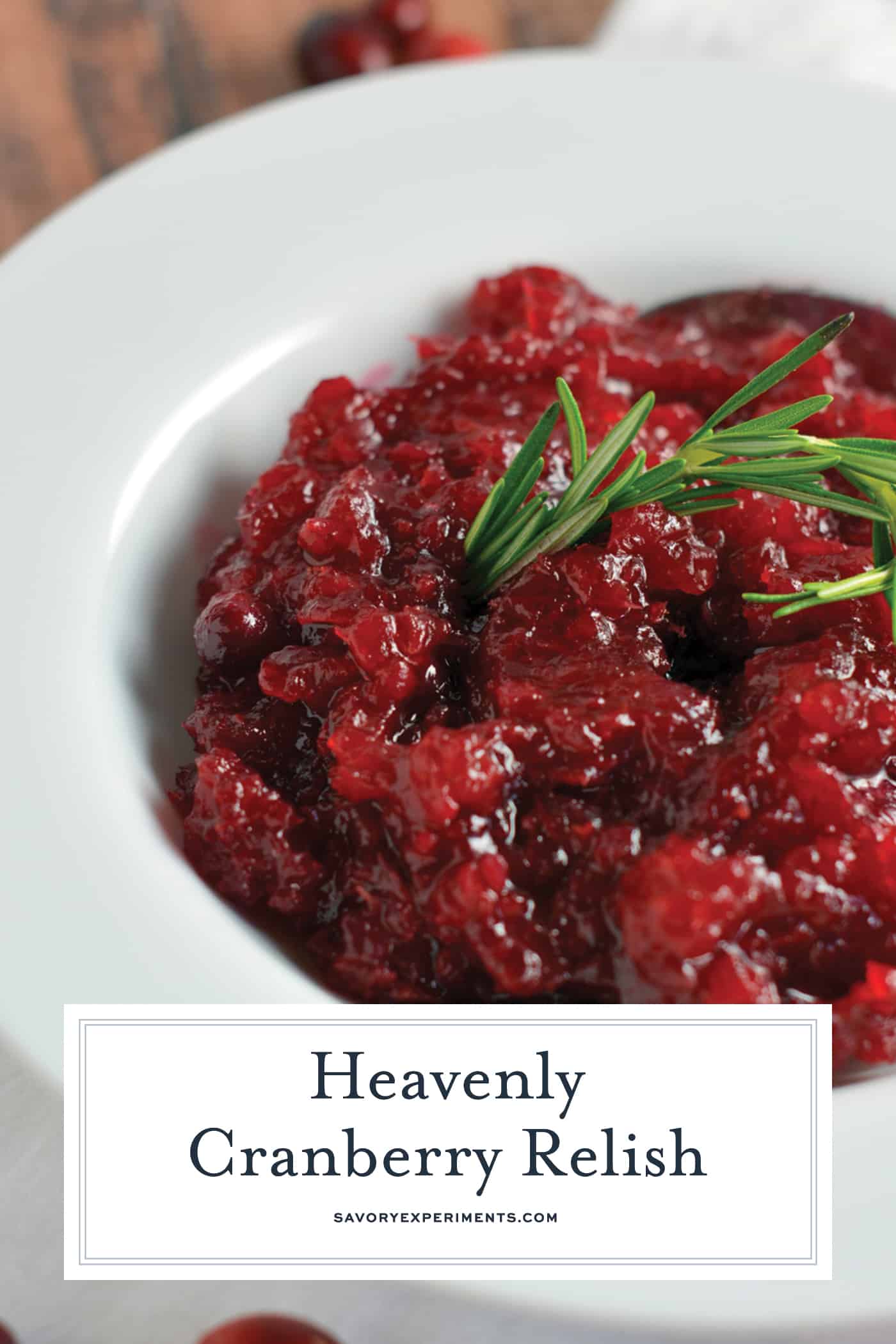This homemade Cranberry Relish recipe is perfect for your Turkey Day festivities and will soon be a must-have every holiday season.
#cranberryrelish #cranberrysauce
www.savoryexperiments.com