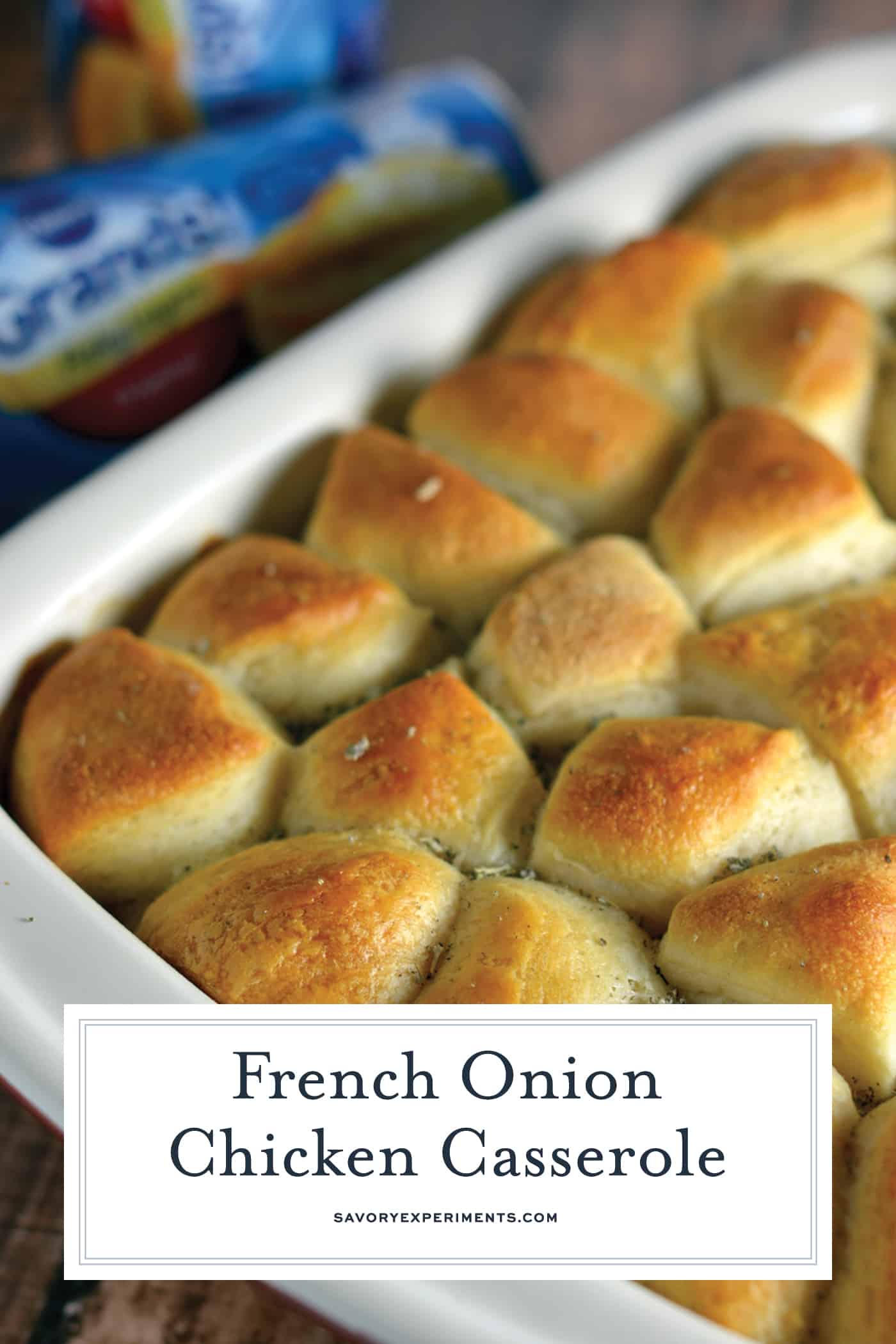 French Onion Chicken Casserole is a one-dish meal that blends chicken, green beans, a creamy sauce, and buttery biscuits. It's 100% delicious!
#frenchonion #chickencasserole
www.savoryexperiments.com