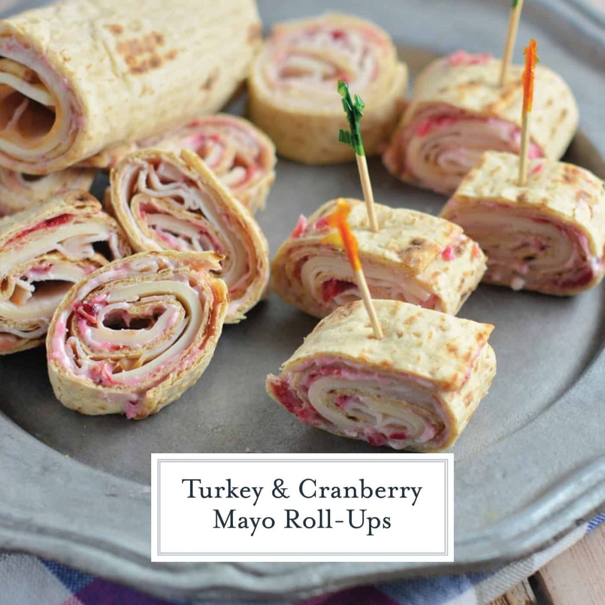 Turkey and Cranberry Mayo Roll-Ups- the perfect way to use your Thanksgiving leftovers for a fresh and delicious meal on the go. #turkeyrollups #cranberrymayo #thanksgivingleftovers www.savoryexperiments.com