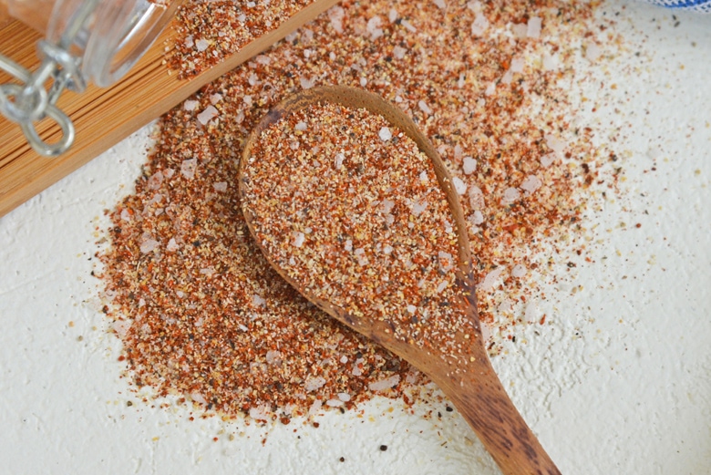 close up of homemade turkey rub recipe