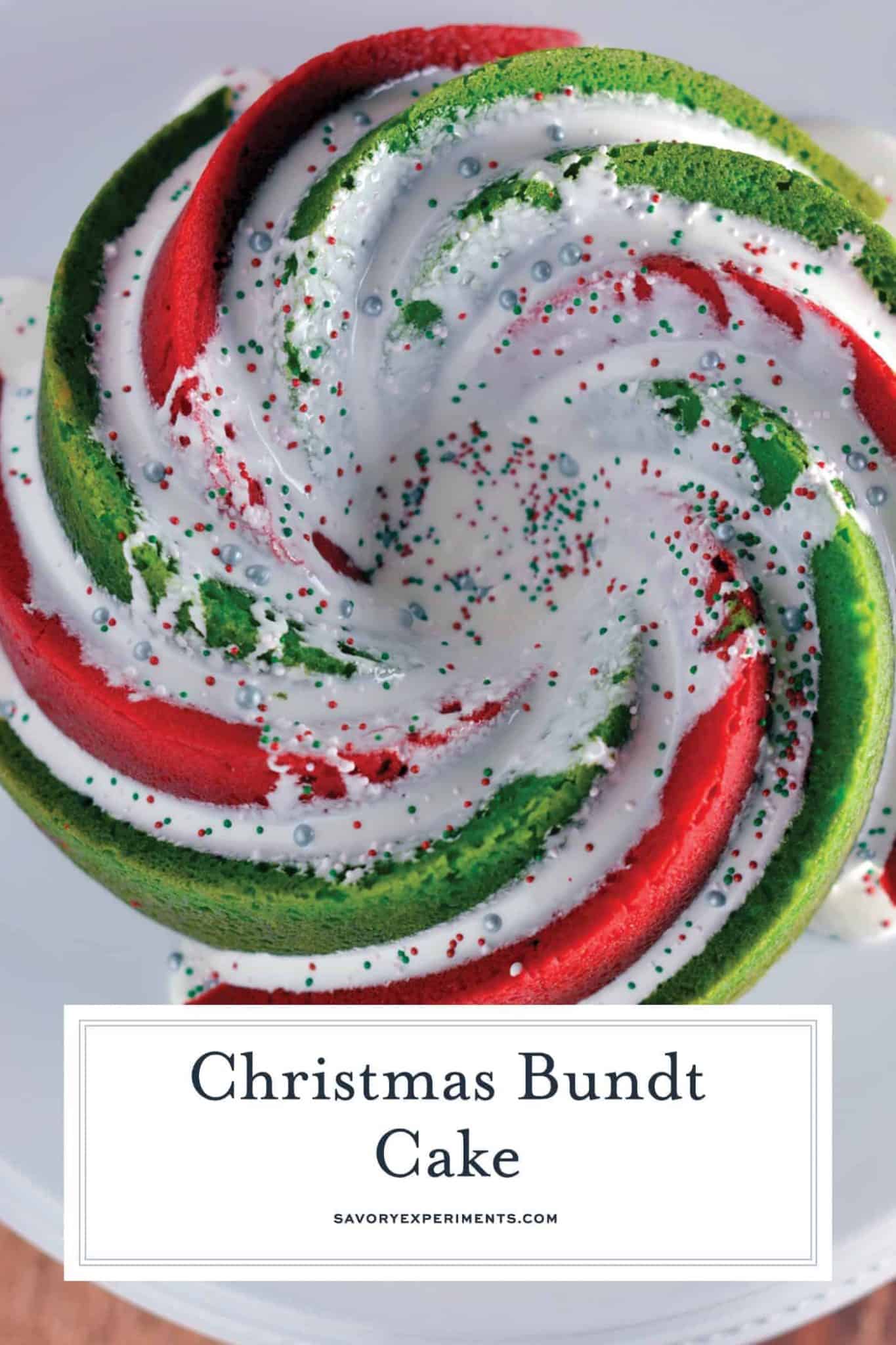 Christmas Bundt Cake - A Festive Red and Green Holiday Cake!